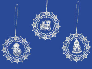 plauener spitze fensterbilder zu weihnachten, weihnachtsanhänger