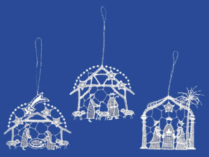 plauener spitze fensterbilder zu weihnachten, weihnachtsanhänger