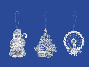 plauener spitze fensterbilder zu weihnachten, weihnachtsanhänger