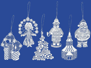 plauener spitze fensterbilder zu weihnachten, weihnachtsanhänger