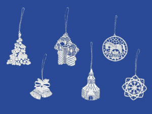 plauener spitze fensterbilder zu weihnachten, weihnachtsanhänger