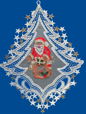 fensterbild baumrahmen weihnachtsmann 2450