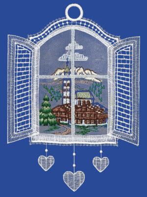 plauener spitze fensterbilder zu weihnachten, weihnachtsanhänger