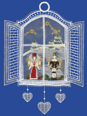 plauener spitze fensterbilder zu weihnachten, weihnachtsanhänger