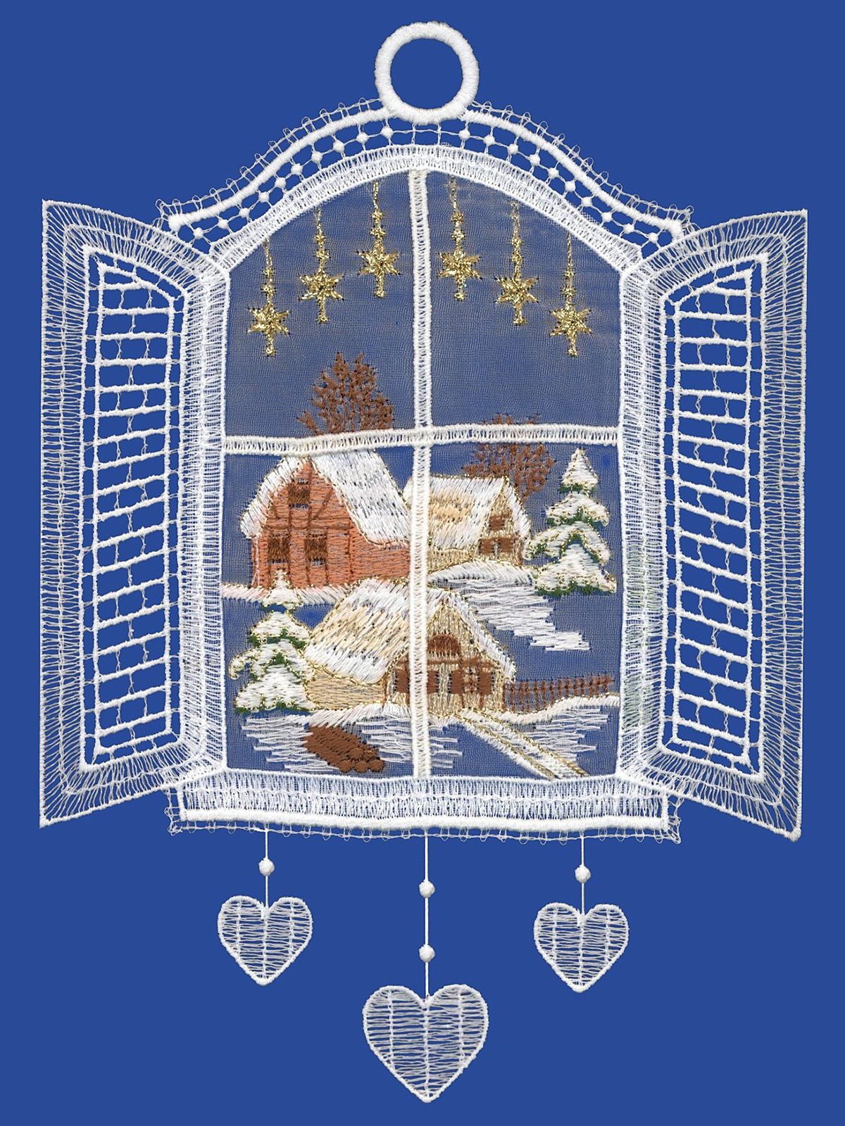 plauener spitze fensterbilder zu weihnachten, weihnachtsanhänger