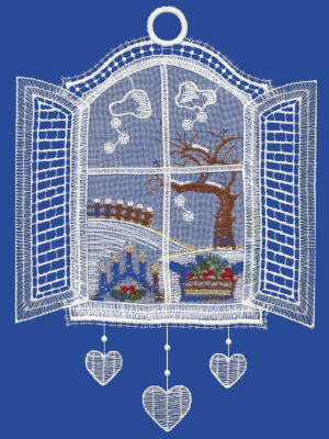 plauener spitze fensterbilder zu weihnachten, weihnachtsanhänger
