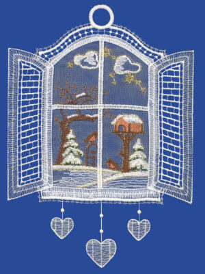 plauener spitze fensterbilder zu weihnachten, weihnachtsanhänger