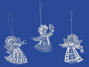 plauener spitze fensterbilder zu weihnachten, weihnachtsanhänger