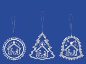 plauener spitze fensterbilder zu weihnachten, weihnachtsanhänger