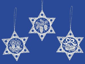 plauener spitze fensterbilder zu weihnachten, weihnachtsanhänger