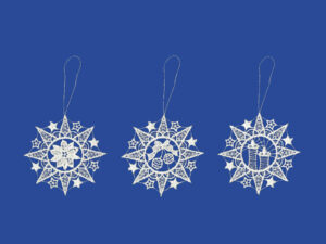 plauener spitze fensterbilder zu weihnachten, weihnachtsanhänger