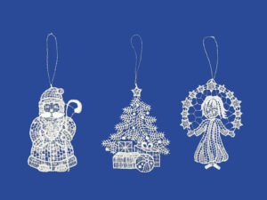 plauener spitze fensterbilder zu weihnachten, weihnachtsanhänger