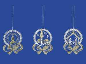 plauener spitze fensterbilder zu weihnachten, weihnachtsanhänger