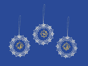 plauener spitze fensterbilder zu weihnachten, weihnachtsanhänger