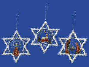 plauener spitze fensterbilder zu weihnachten, weihnachtsanhänger