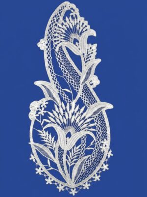 plauener spitze fensterbild fächerblume