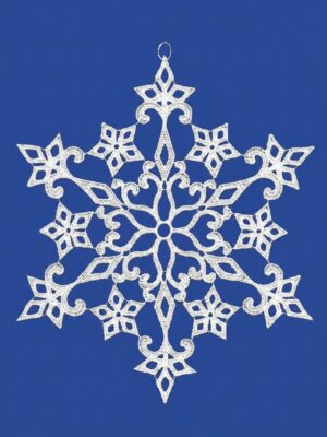 plauener spitze fensterbild schneestern – ca. 23 cm