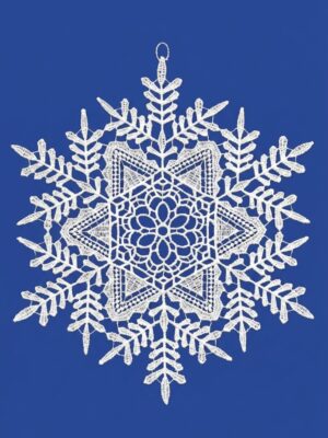 plauener spitze fensterbild schneestern – ca. 23 cm