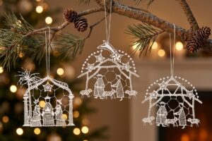 Anhänger Weihnachten weiß