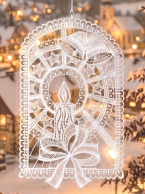 Fensterbilder Weihnachten / Winter weiß