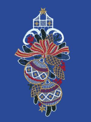 plauener spitze fensterbild weihnachtskugeln bunt