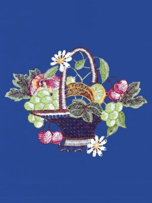 plauener spitze fensterbild obstkorb