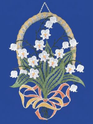 plauener spitze fensterbild maiglöckchen