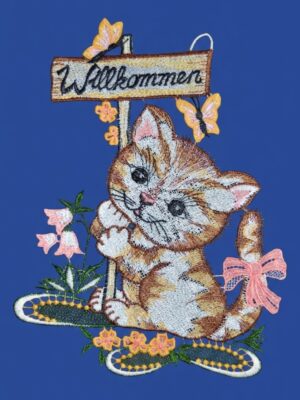 plauener spitze fensterbild willkommenskätzchen