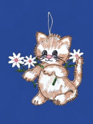 plauener spitze kätzchen mit blumen