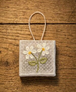 plauener spitze geschenktasche margeriten