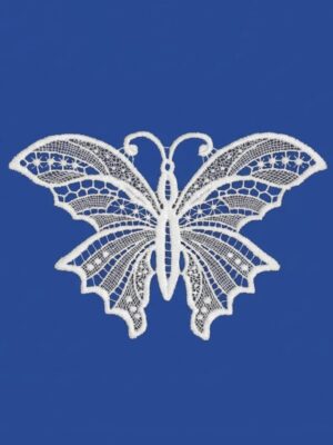 plauener spitze fensterbild schmetterling weiß