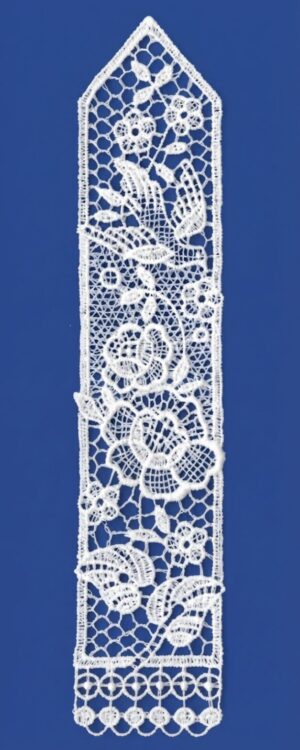 plauener spitze lesezeichen taube mit rosen