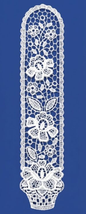 plauener spitze lesezeichen blumenkörbchen
