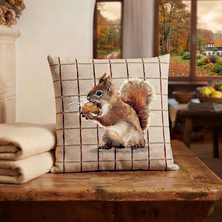 kissenhülle eichhörnchen – gobelin