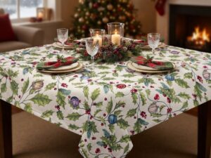 tischwäsche serie "ilex mit kugeln" – gobelin