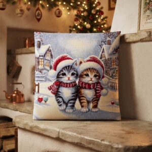 kissenhülle weihnachtskätzchen – gobelin