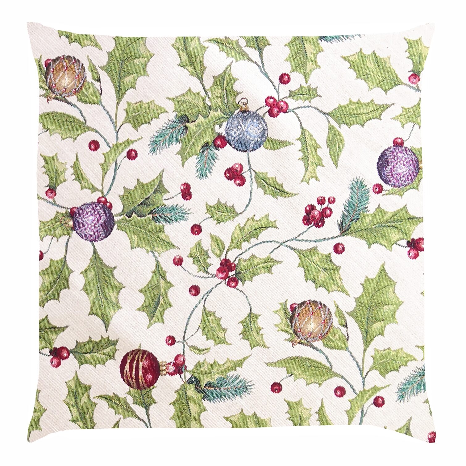 kissenhülle ilex mit kugeln – gobelin